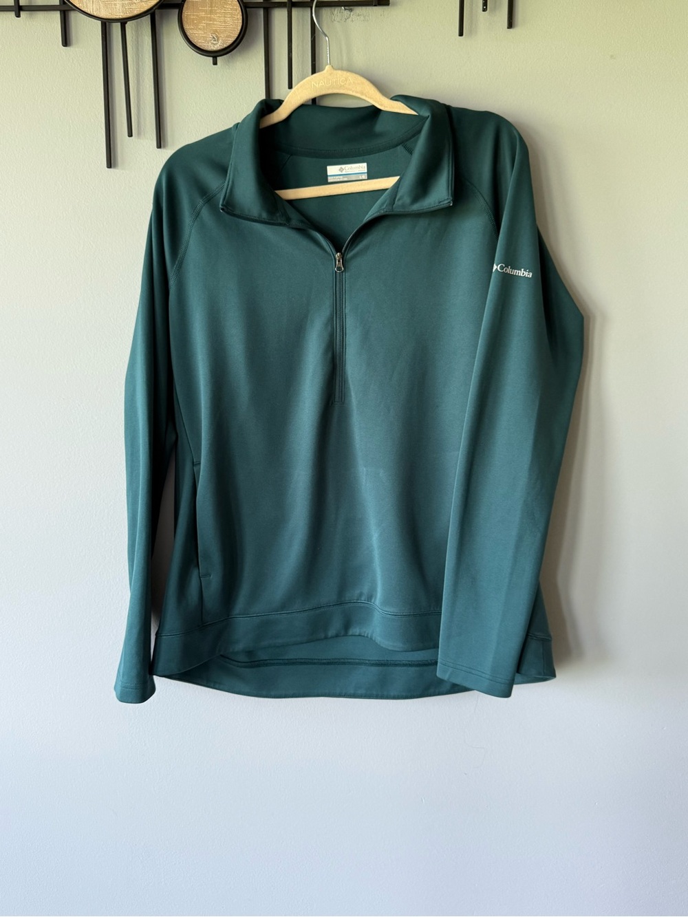 Women’s Columbia Teal Quarter-Zip Pullover Size L